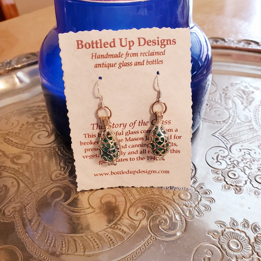 Sea glass earrings